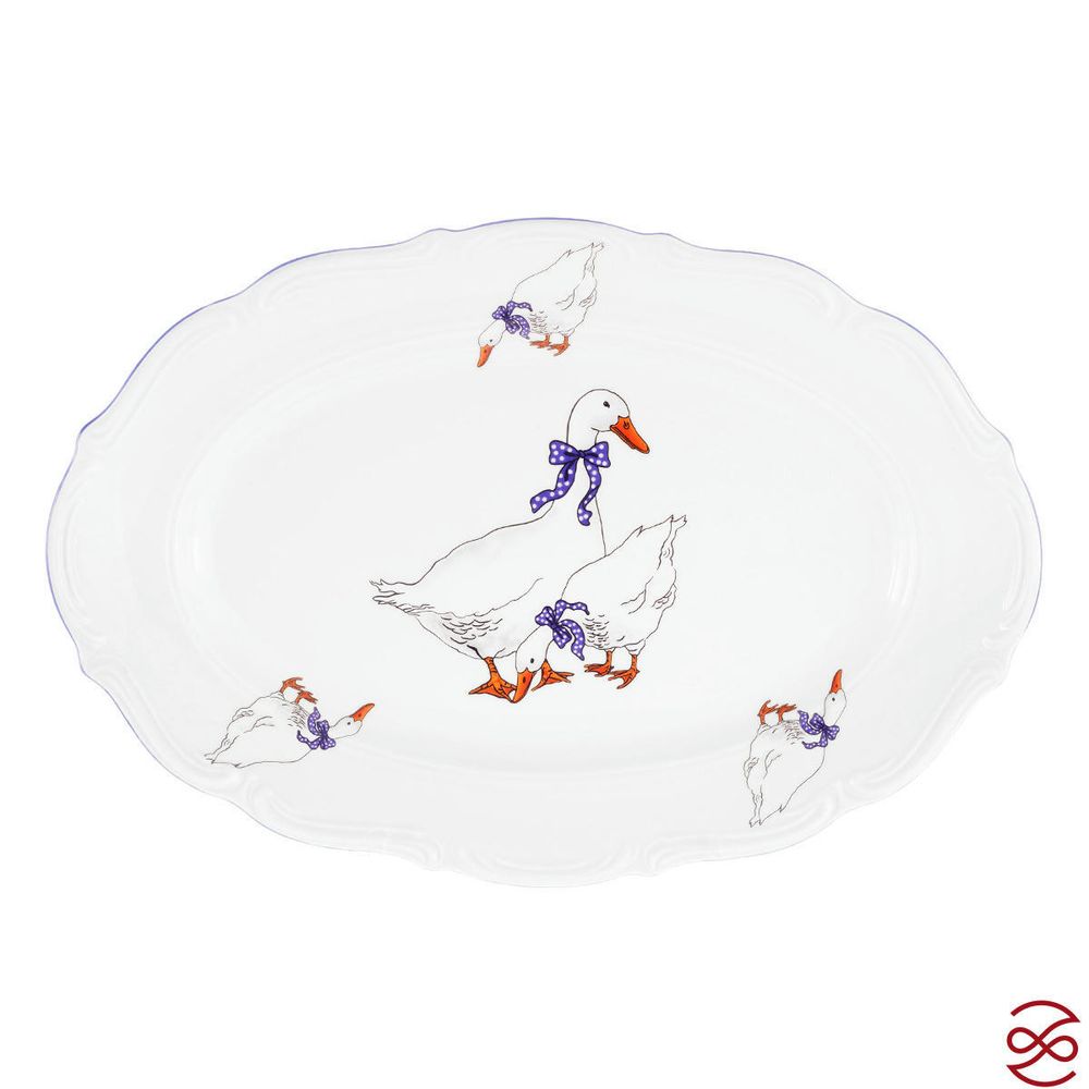 Блюдо овальное Repast 33 см Гуси