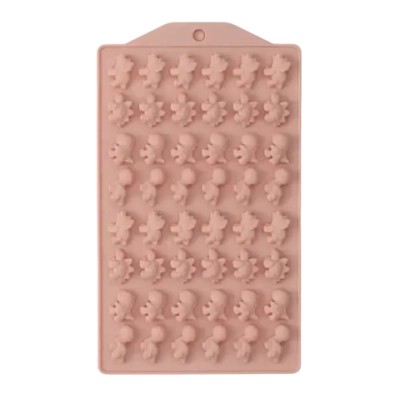 Форма для мармелада Доляна «Дино», силикон, 19×11.7 см, 48 ячеек (1.9×1 см), МИКС