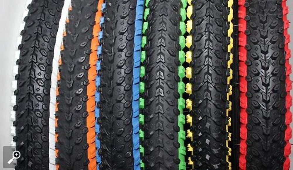 Велопокрышка 24" 24д x 2.125 (57-507) Цветная полоса (универсальный протектор)