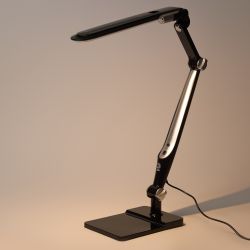 Настольный светильник ЭРА NLED-497-12W-BK светодиодный на струбцине и с основанием черный | Светодиодные настольные лампы