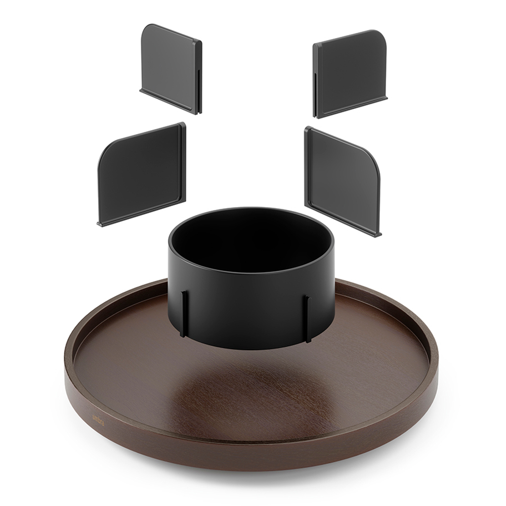 Органайзер для специй bellwood, черный/орех