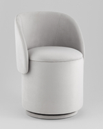 Пуф-трансформер Таунсвилл вращающийся с ящиком велюр светло-серый