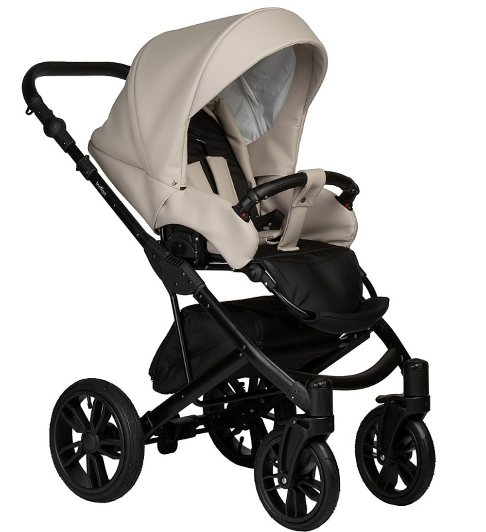 Детская коляска Indigo Mio Eco 2 в 1 02 св.бежевая кожа
