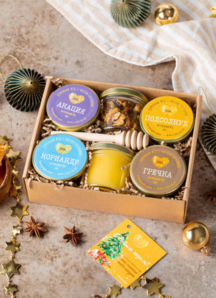 Набор №37 "6 видов мёда + ложка"