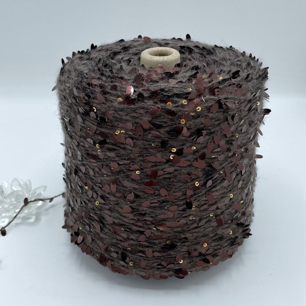 Пайетки FILATI ITALIANA 51% каплевидные пайетки 15% альпака 8% хлопок 26% полиаимд