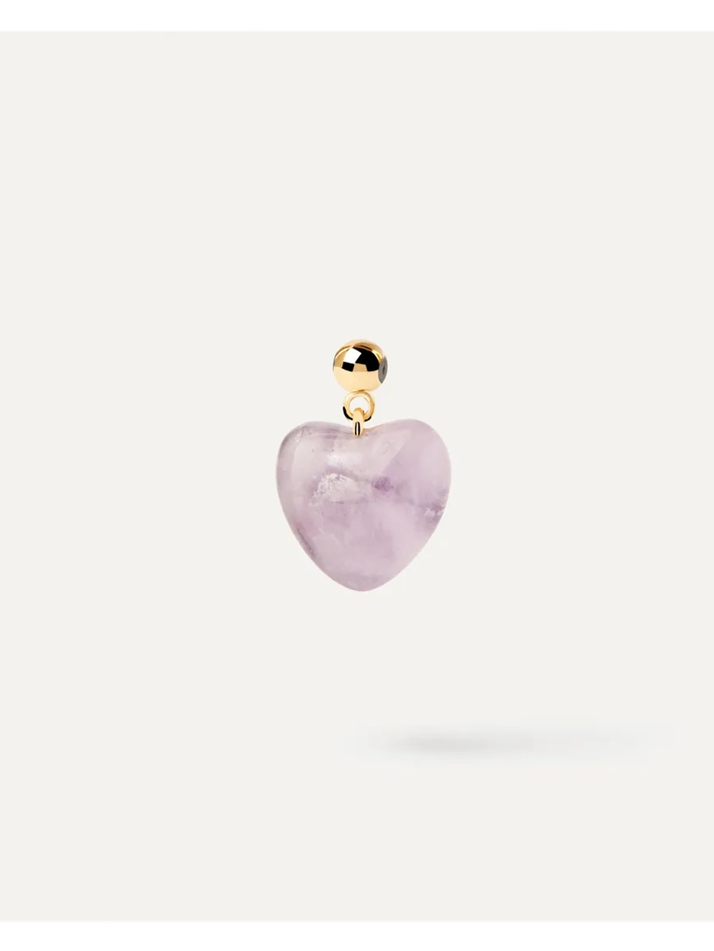 Подвеска-шарм Amethyst Heart серебро 925 пробы покрытое золотом
