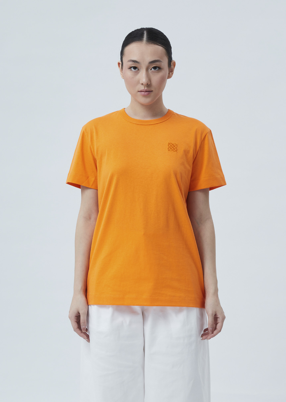 Женская футболка с вышивкой оранжевый р.XL