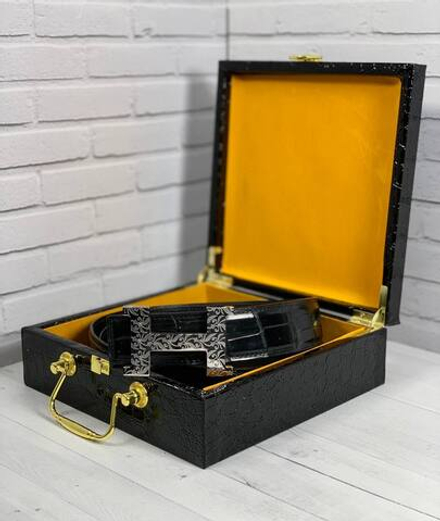 Ремень Hermes из кожи крокодила