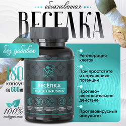 Веселка обыкновенная (Phallus impudicus) капсулы 60 штук по 600 мг.