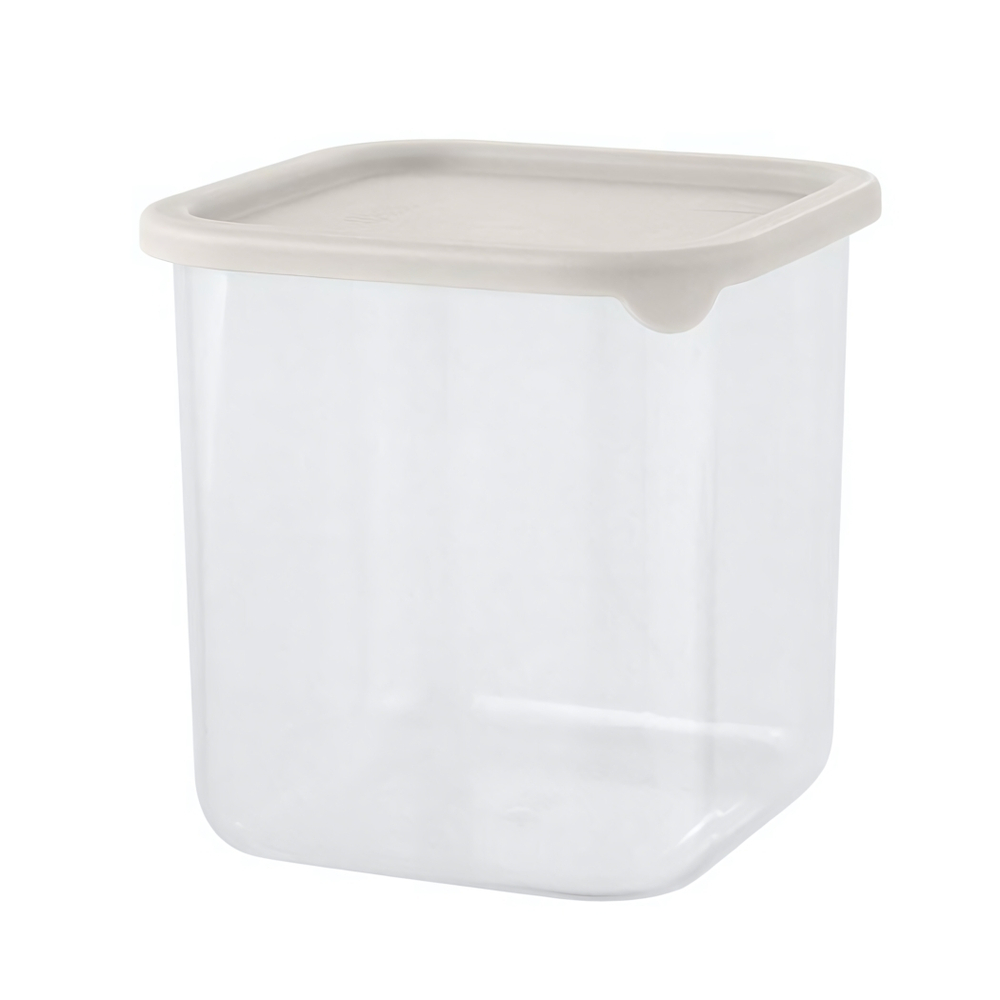 Банка для сыпучих продуктов Sugar&Spice Vanilla квадратная 0,8л, с гибкой крышкой латте