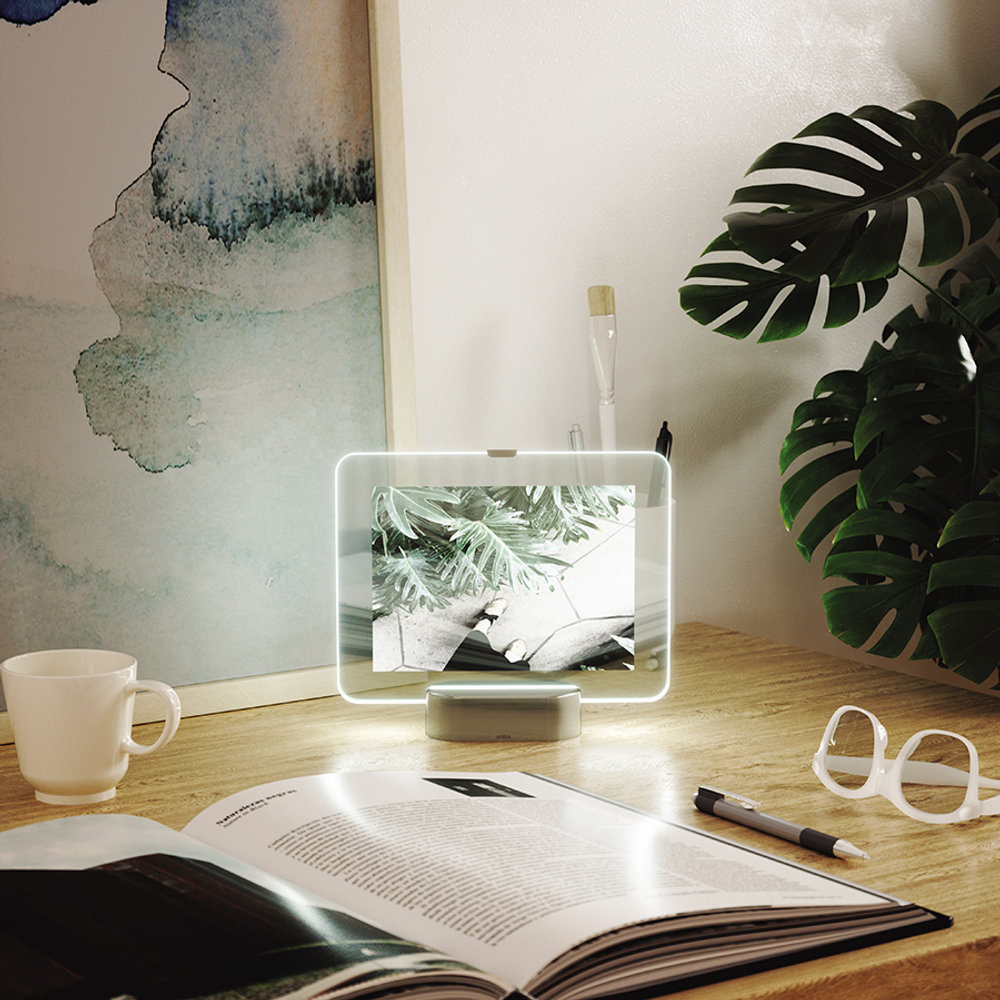 Фоторамка с подсветкой glo 13х18 никель