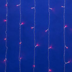 ULD-C3020-160-DTA PINK IP20 Занавес светодиодный. 3х2м. 160 светодиодов. Розовый свет. Провод прозрачный. TM Uniel
