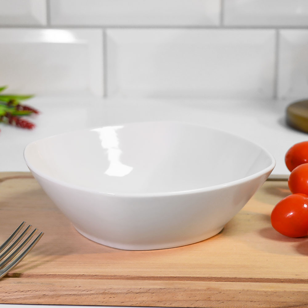 Салатник 550мл форма Квадрат, белый без деколи