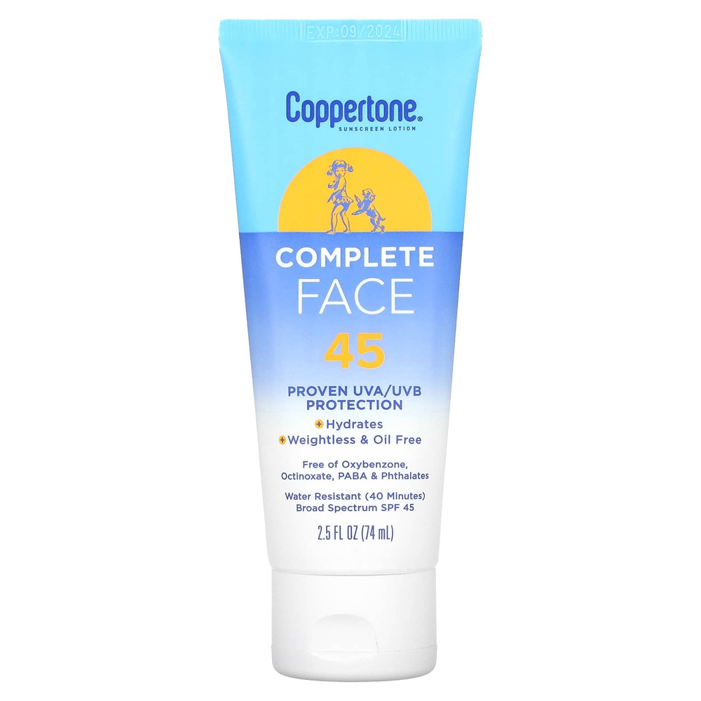 Coppertone, Солнцезащитный лосьон для лица, SPF 45, 74 мл (2,5 жидк. унц.)