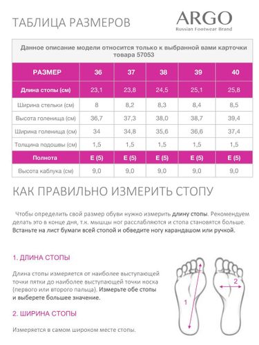 Сапоги женские ARGO Натуральная замша