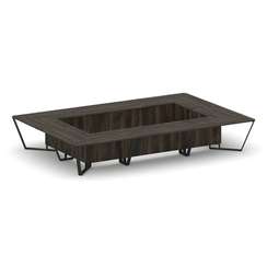 Steel Meet Стол переговорный прямоугольный KDK-PR.B.SP-20K Дуб Мали/Металл Черный 4800*3200*750