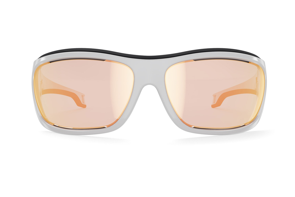 Спортивные очки LiP Tide / Stone White - Black / PC Photochromic / ecLiPse Series ML Red Brown
