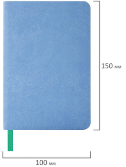 Ежедневник недатированный А6 136 л. БРАУБЕРГ Метрополис Микс голубой (113307)