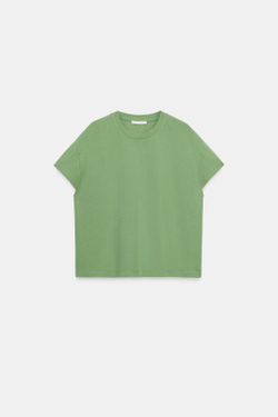 ZARA ФУТБОЛКА С КОРОТКИМИ РУКАВАМИ, ЗЕЛЕНЫЙ