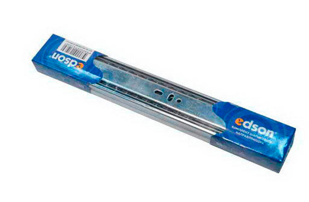 Направляющие для ящиков EDSON EDS 550 мм CHROME 35 мм FULL шариковые