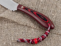 Нож для бушкрафта "Канадец", сталь VG-10/Elmax, рукоять G10 (красная)