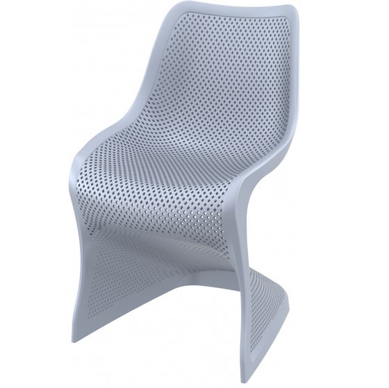Пластиковый стул Bloom серебристый серый | Siesta Contract | Турция
