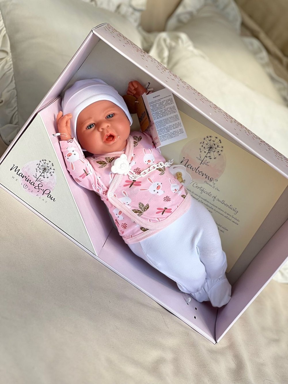 Кукла Реборн Marina and Pau 45cм Martina мягконабивная (M3138)