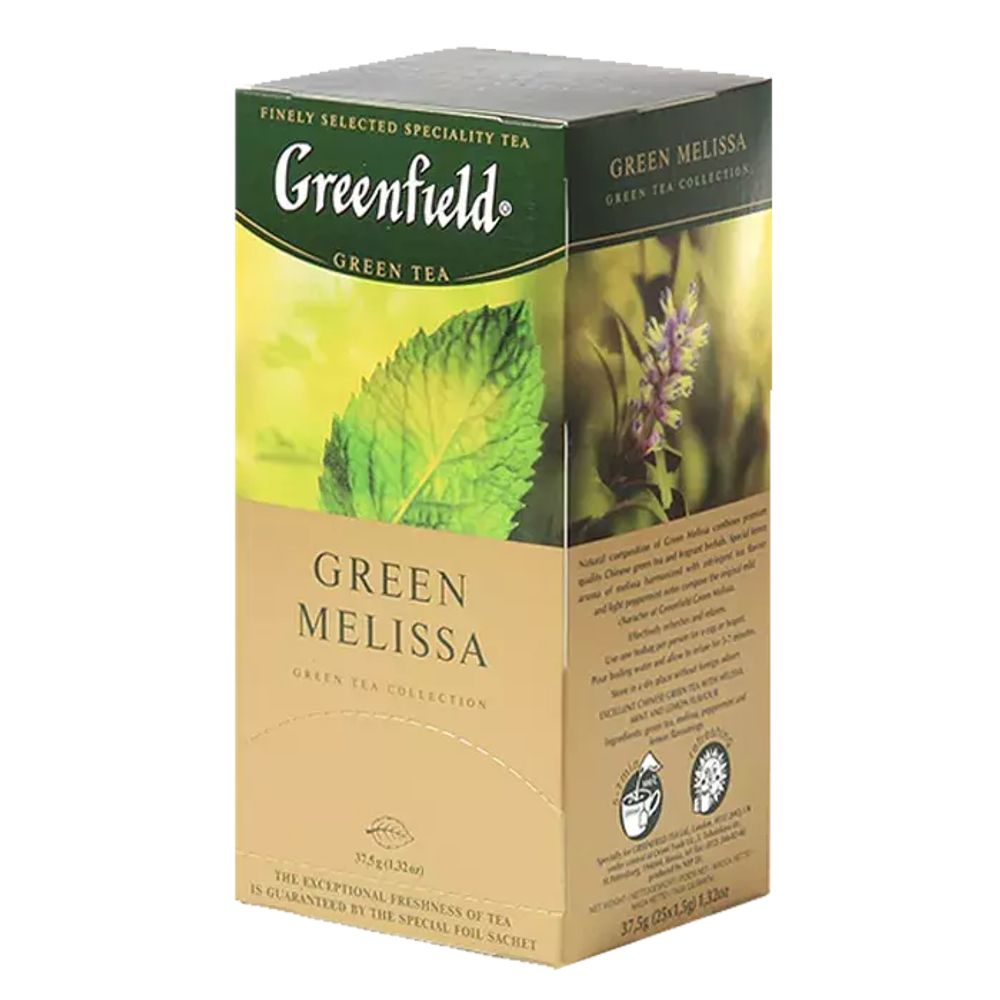 Чай зеленый Greenfield, Melissa, 25 пак