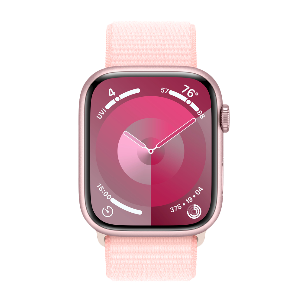 Умные часы Apple Watch Series 9 GPS, 45mm, Aluminium Case with Sport Loop, Pink (Розовый)