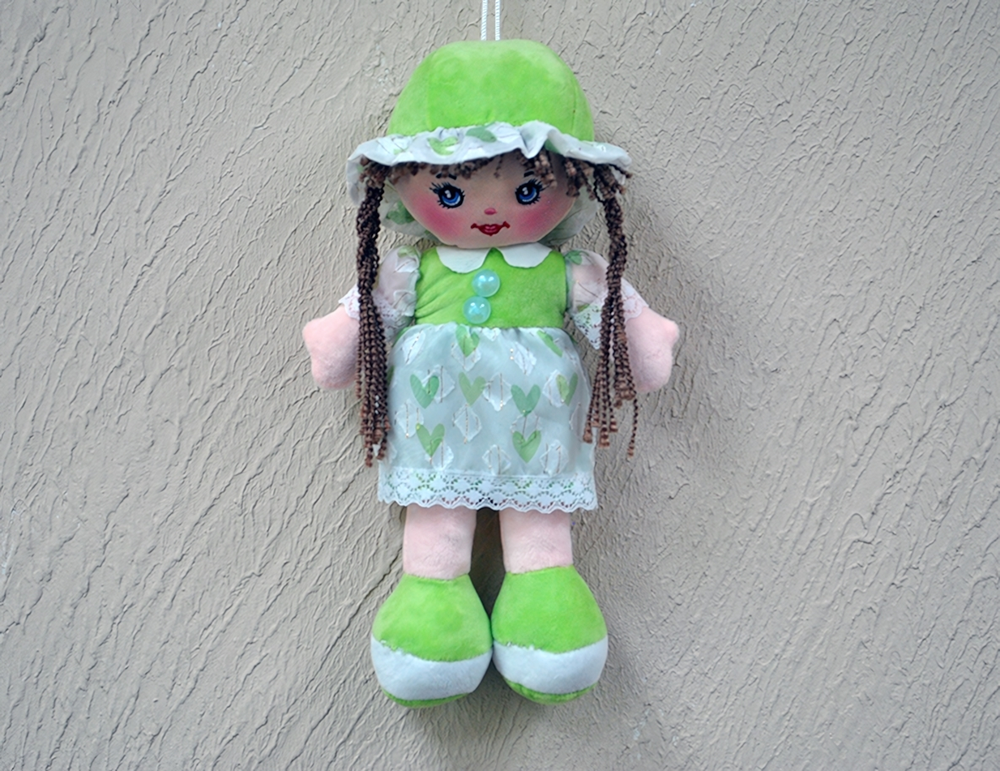 Кукла в платье с перламутровыми пуговицами № 3 17x32x10см. (Hand)