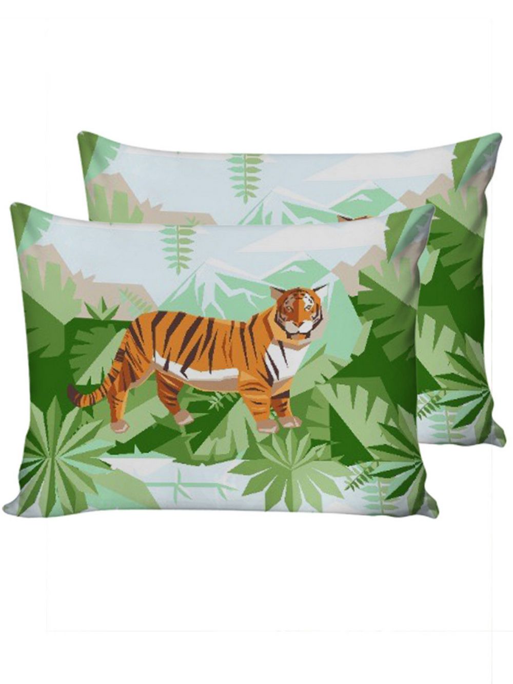 Наволочка комплект 2шт Сказка "Год тигра" 50х70 см, перкаль