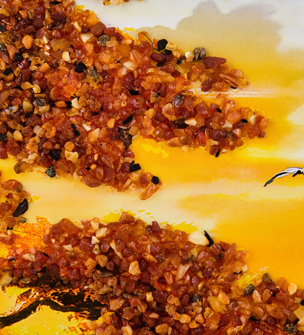 AMB-11/25 Картина «Красота природы» (с янтарной крошкой) 50х80см