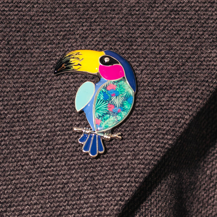 Брошь Shadore Тукан XZ0457.23 BL/S