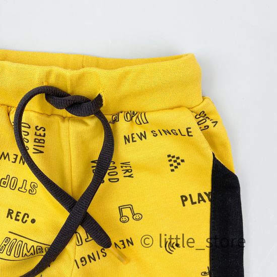 Штанишки из футера "Play" горчица