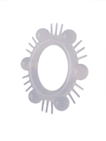 Эластичное эрекционное кольцо с шипиками и шариками (Цвет: белый)