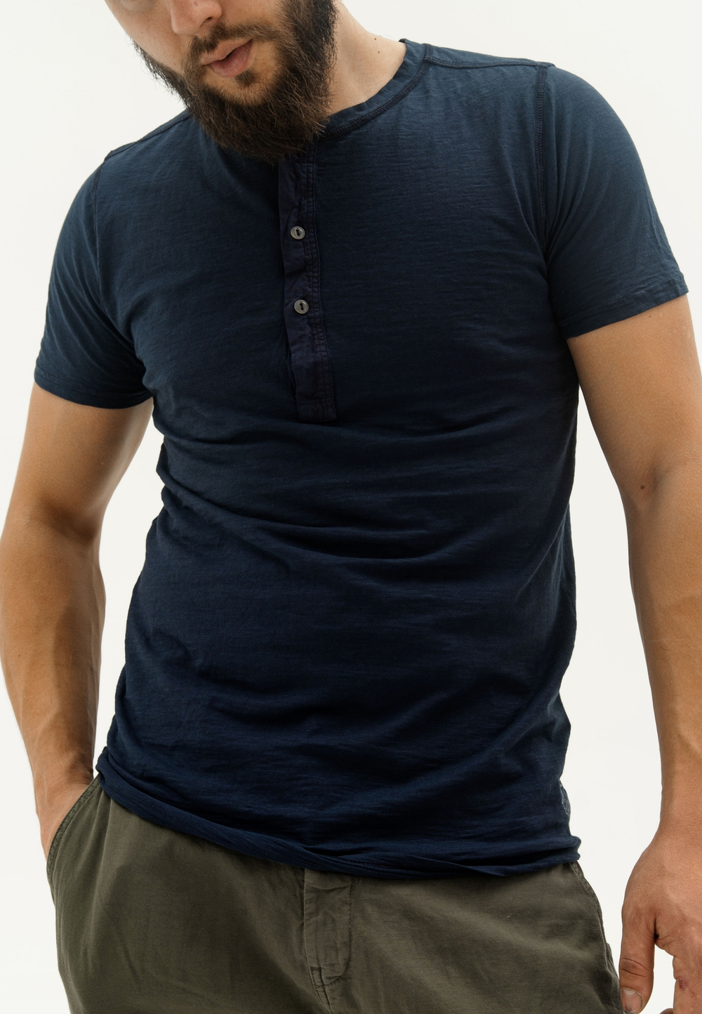 Футболка Bowery NYC Henley Slub Ink