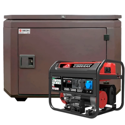 Генератор бензиновый SUNREKA G3500EAX с кожухом Geon 1200 RAL 8019