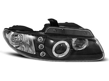 Передние фары angel eyes black для Chrysler Voyager / Dodge Caravan