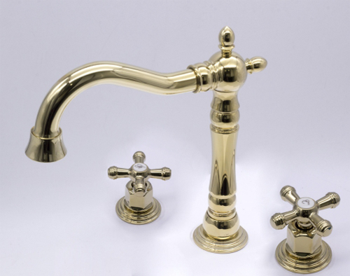 370112-E Смеситель на борт раков. ЗОЛОТО  (3 отв.) ViEiR (10/1шт)