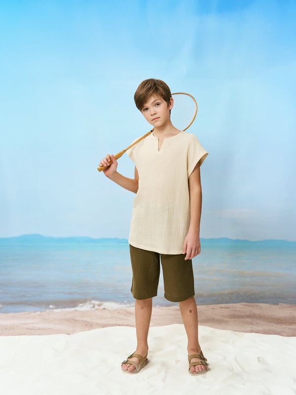 Рубашка муслиновая без рукавов 