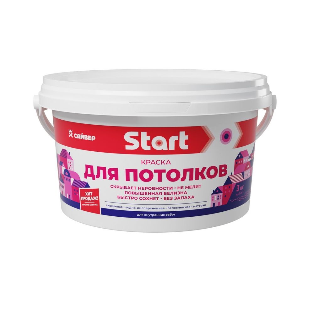 В/д  д/потолков белоснеж. START  14кг  (Сайвер)