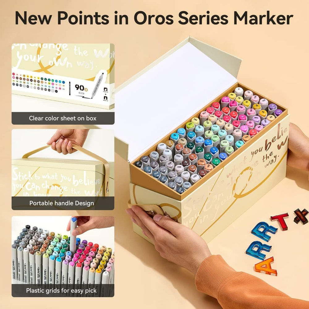 Arrtx OROS акриловые маркеры 90 шт