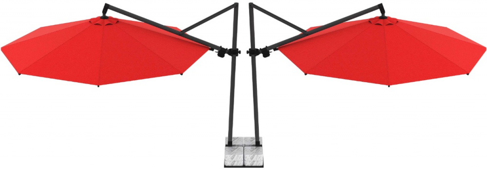 Зонт профессиональный двухкупольный Ø3.5х8.1 м Theumbrela Semsiye Evi Banana Plus Double,