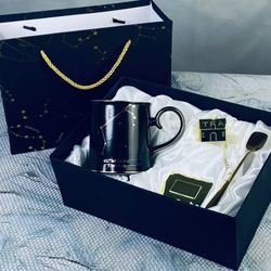 Lenardi 106-290 Кружка 360мл с ложкой и фильтром ОВЕН в под.уп.(х12)Фарфор