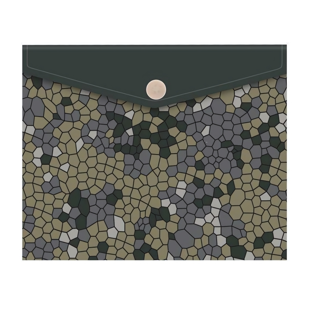 Папка-конверт на кнопке А6 1отд. "Соты" (Феникс+)