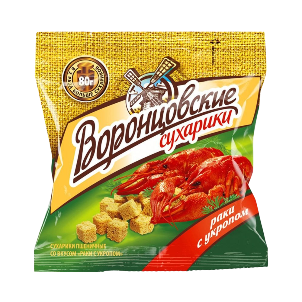 Сухарики "Воронцовские" краб 50гр