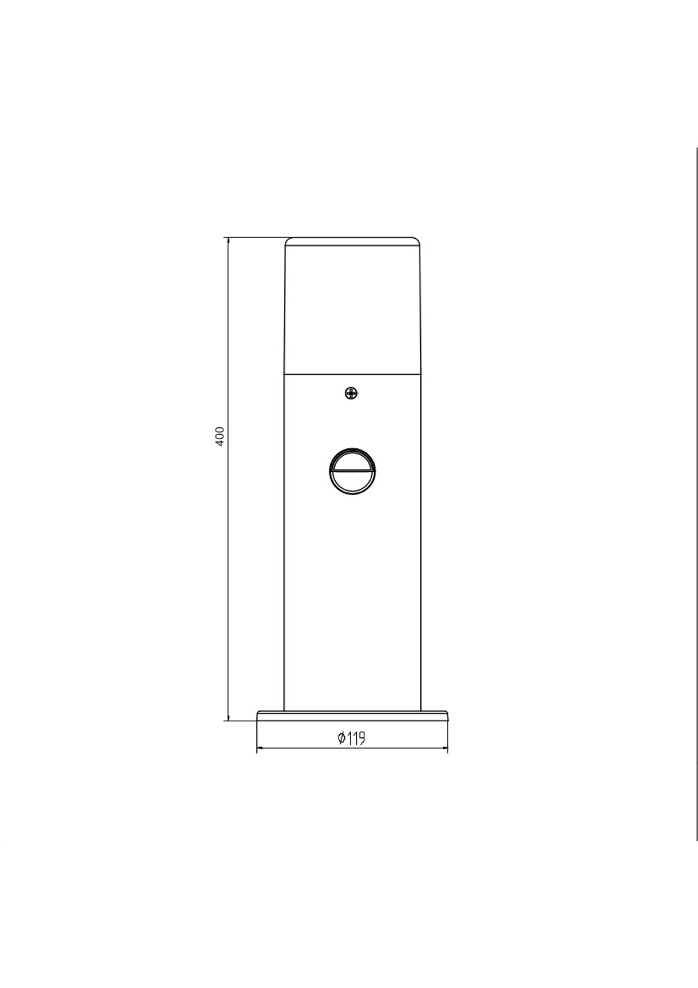 Уличный светильник напольный с датчиком движения 1х60Вт Е27, алюминий/пластик, серый