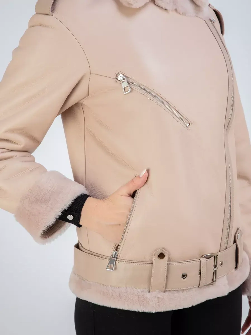 Дубленка авиатор натуральная зимняя