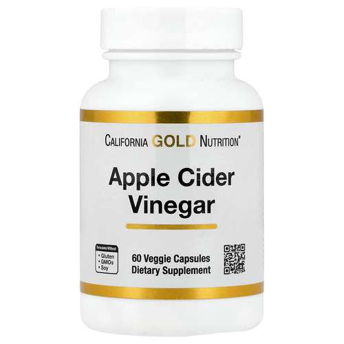California Gold Nutrition, яблочный уксус, 60 растительных капсул