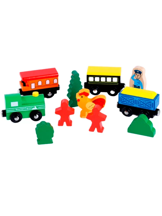 Набор деталей для ж/д Паровозик и машинист